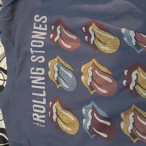 Blue Rolling Stones sweater.